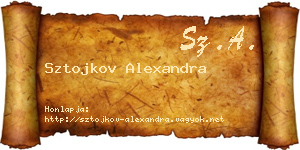 Sztojkov Alexandra névjegykártya